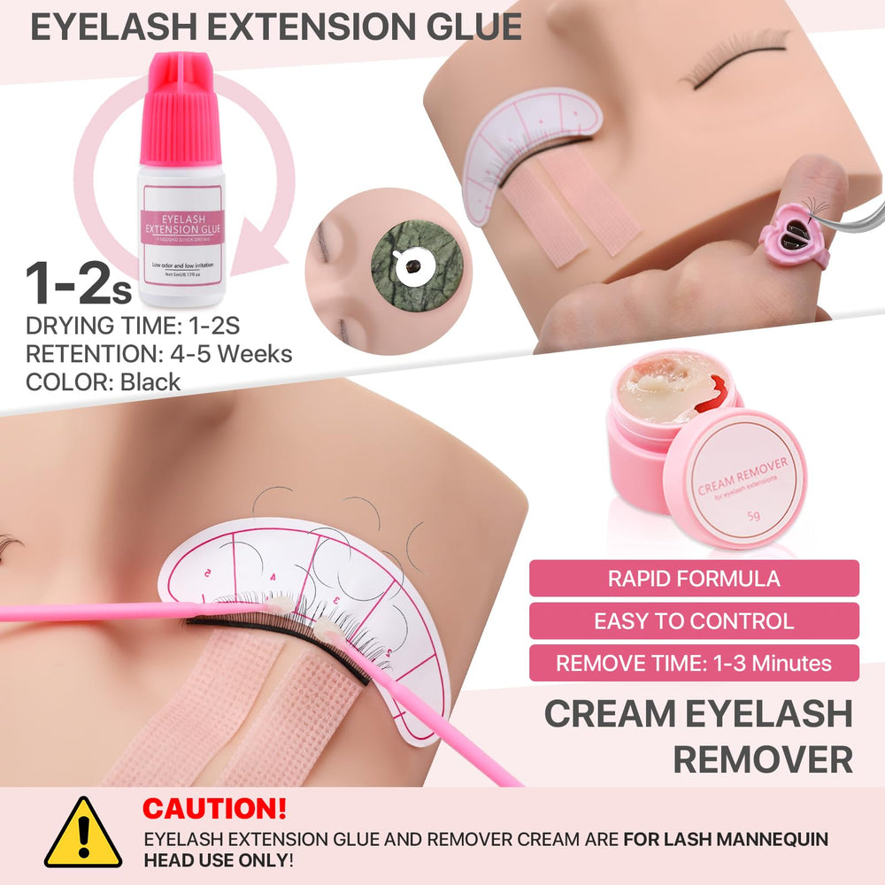 Colle pour extensions de cils adaptée à l’entraînement et respectueuse des gestes