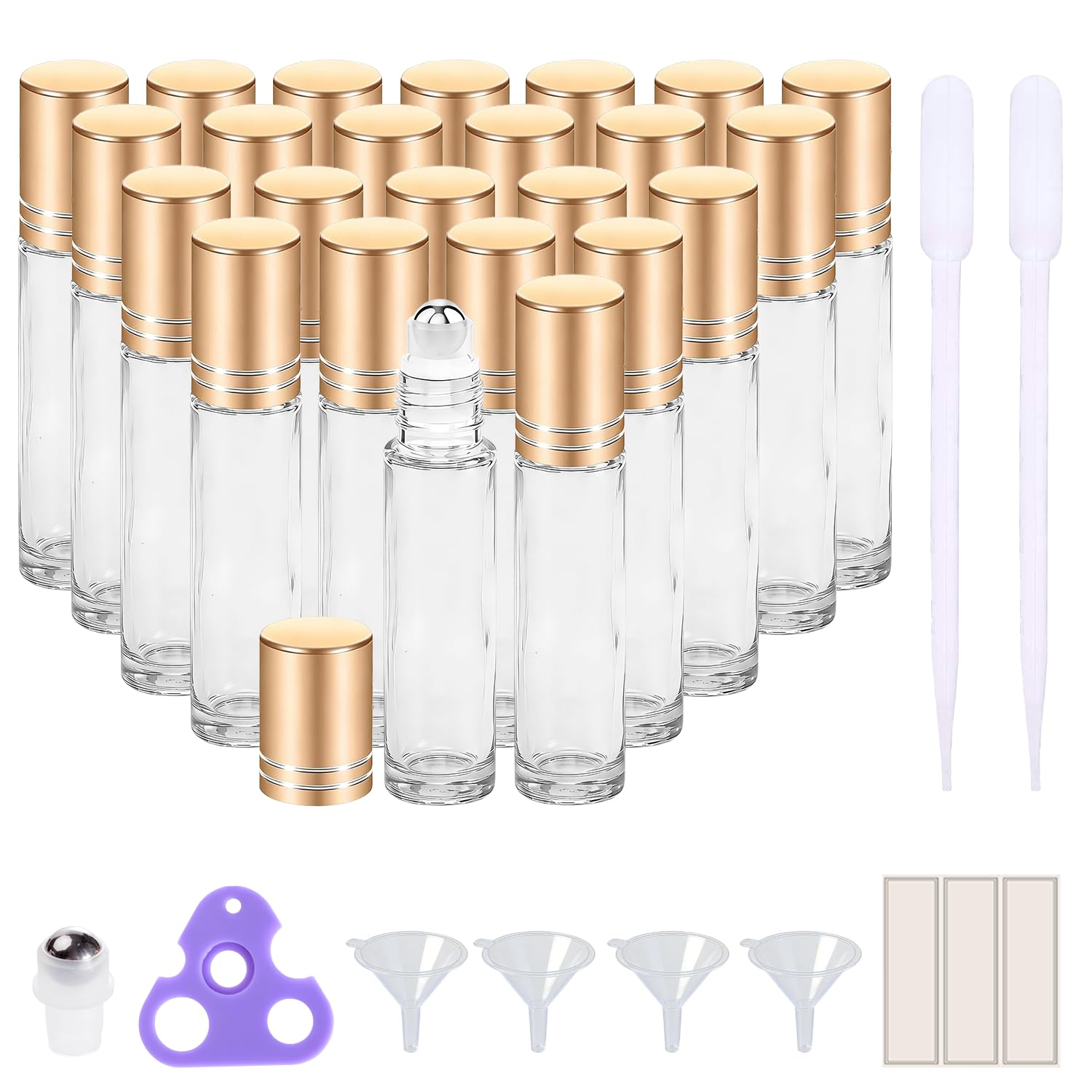 PrettyCare bouteille roll-on 10 ml transparente prête à transporter vos huiles.