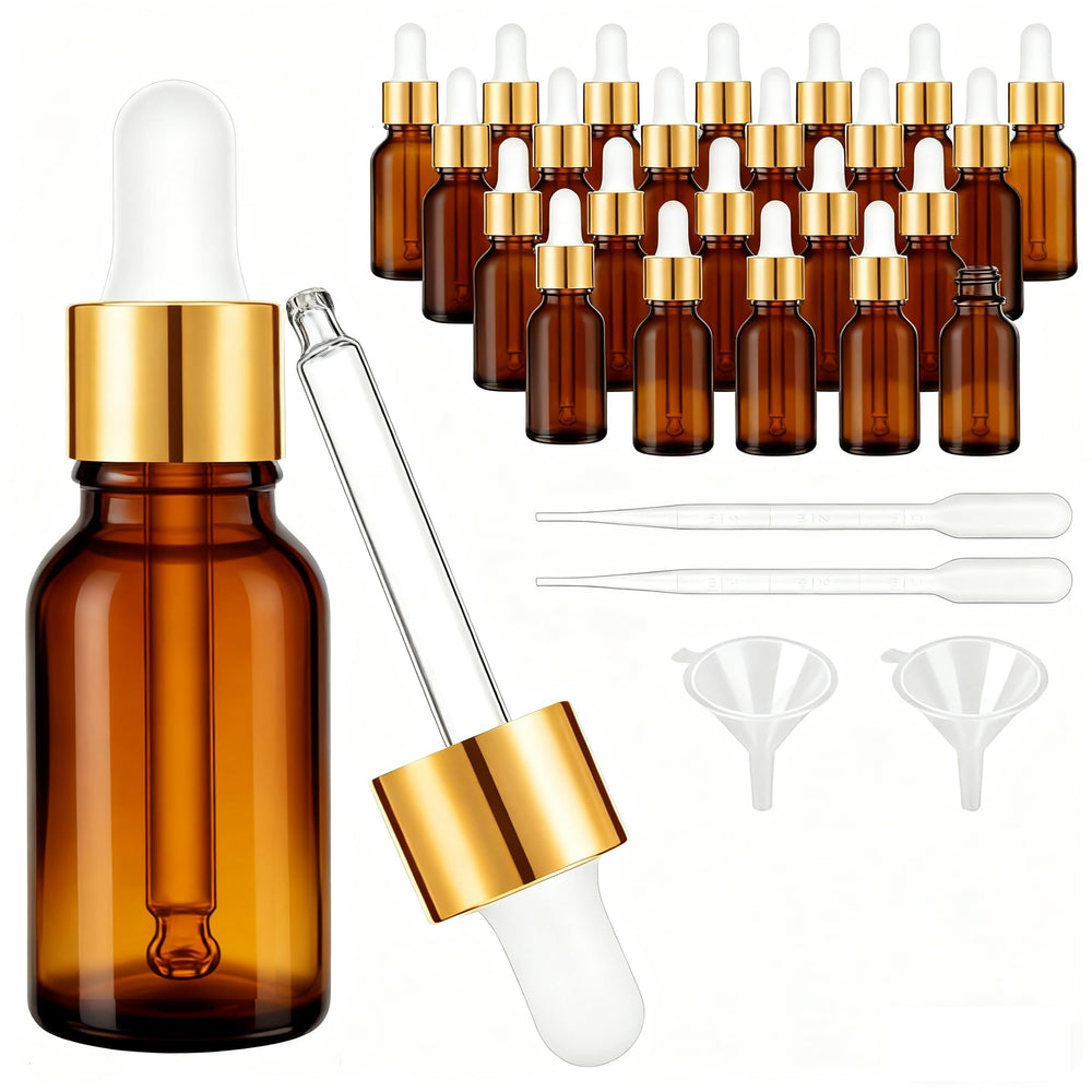 Bouteille PrettyCare en verre ambré 15ml avec protection UV.