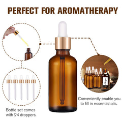 Accessoires PrettyCare: deux entonnoirs et deux pipettes inclus pour le remplissage.