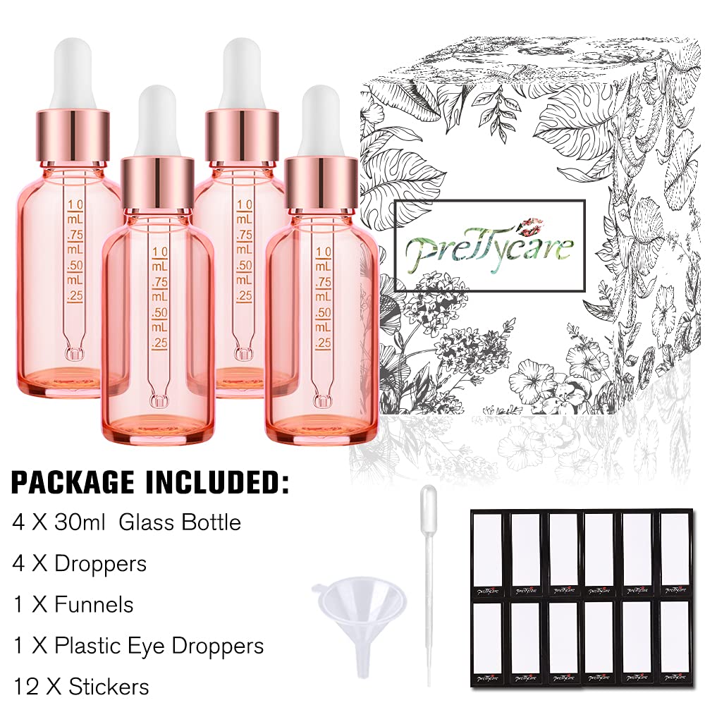 PrettyCare lot de 4 bouteilles prêt à offrir, packaging élégant