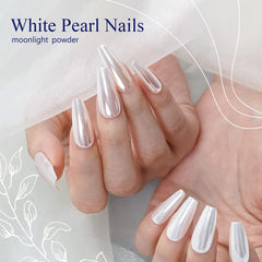 Pretty Diva Poudre Chrome Blanche, effet miroir fin pour un éclat élégant.