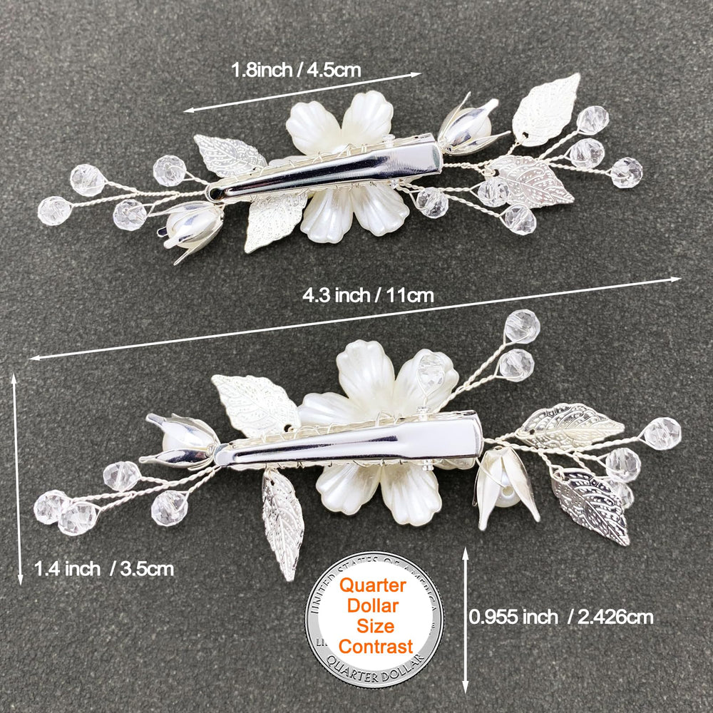PrettyLife accessoire-cheveux mariage ivoire, broche polyvalente pour chignon.