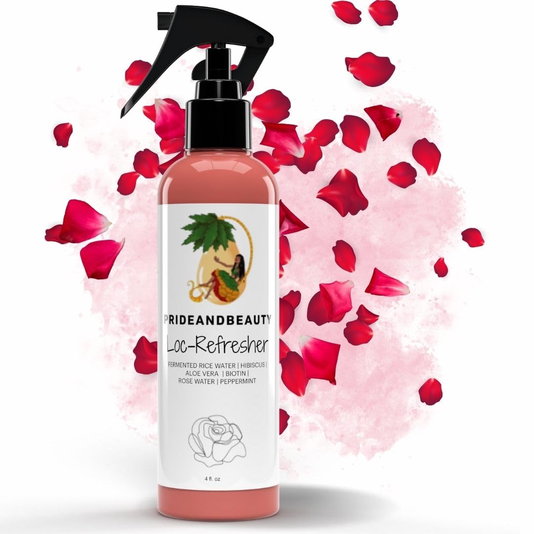 PRIDE AND BEAUTY Eau de rose locs – hydratation légère sans résidu.