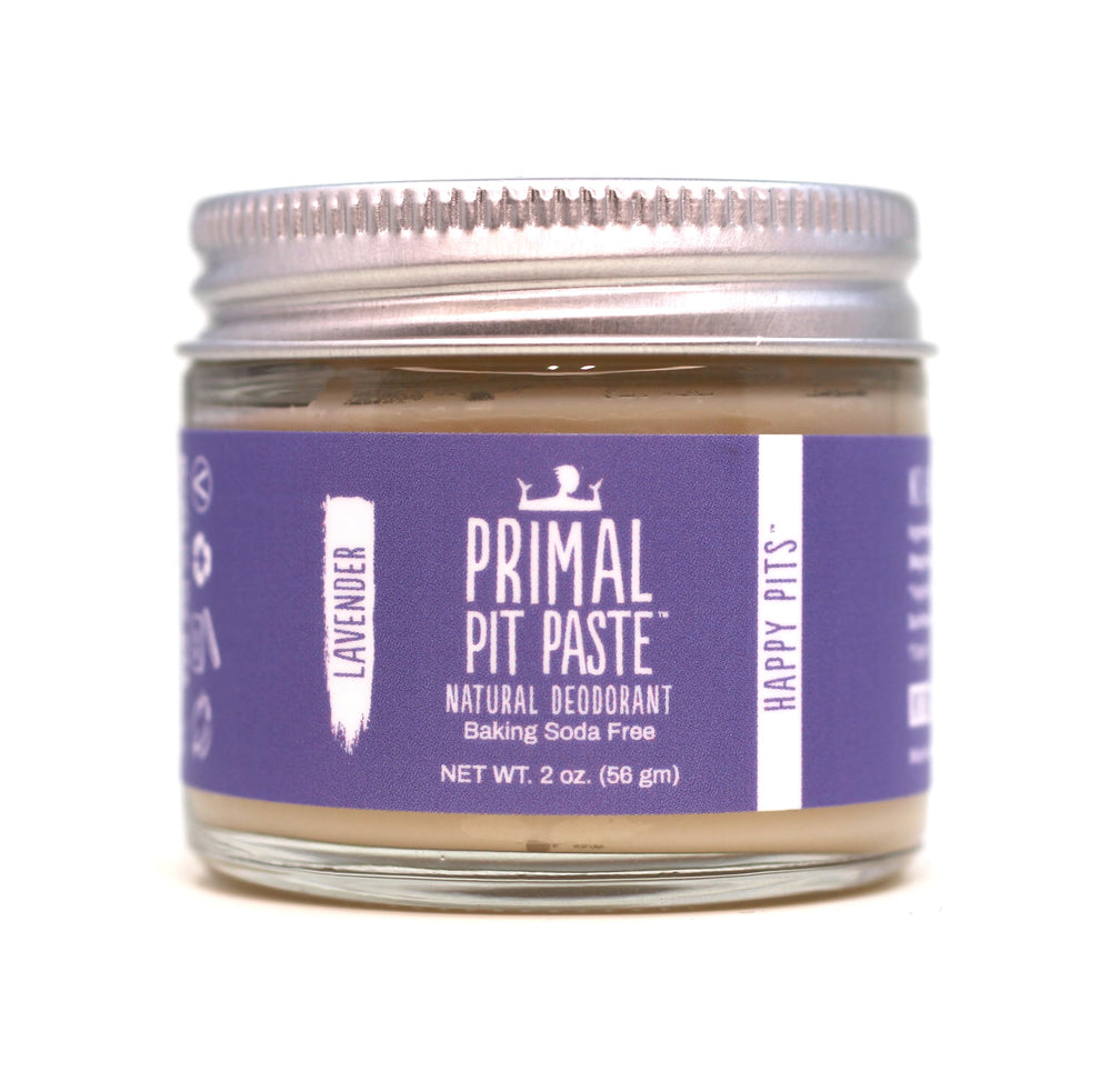 Déodorant lavande Primal Pit Paste en baton, protection longue durée.