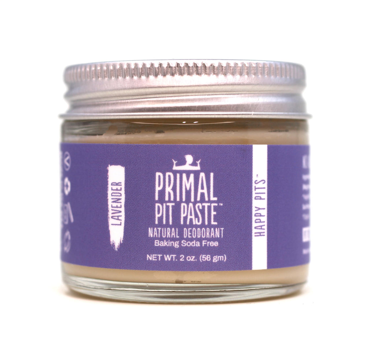 Déodorant lavande Primal Pit Paste en baton, protection longue durée.