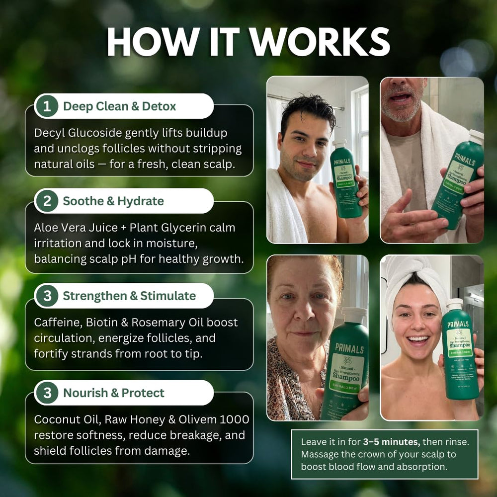 PRIMALS Shampoing Sans SLS — Formule sans sulfates et additifs artificiels