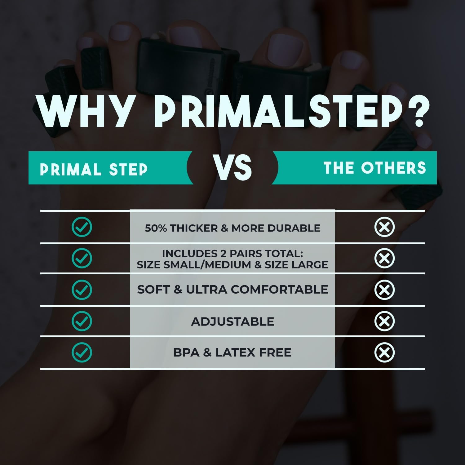 PRIMALSTEP APEX: paire de séparateurs, utilisation quotidienne et mobilité accrue.