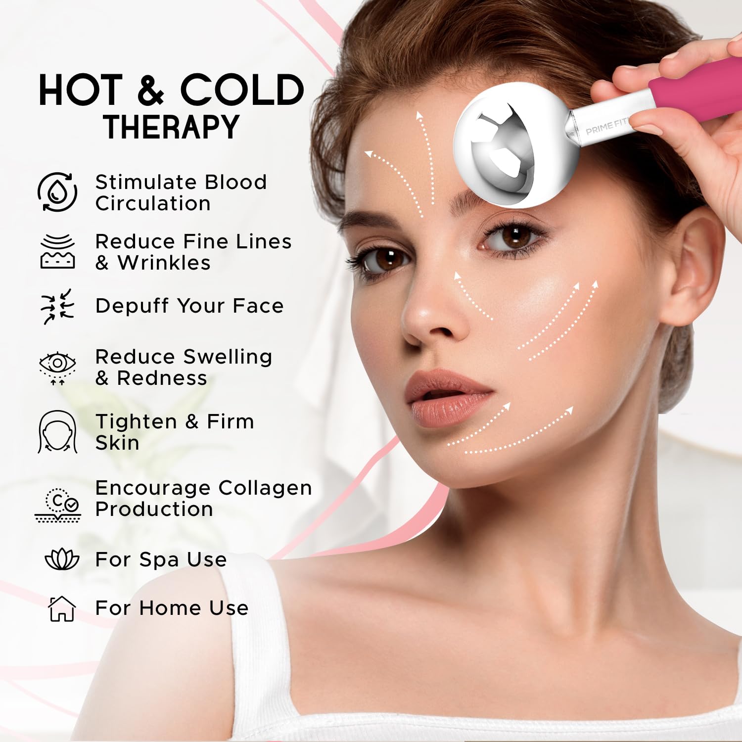 PRIME Fitness Cryo-bâtons visage, utilisés froid ou chaud pour un massage spa.