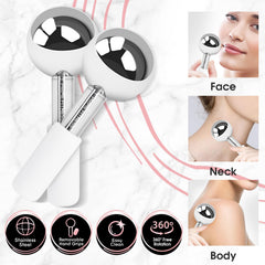 PRIME Fitness rouleau refroidissant acier inoxydable: massage apaisant pour le visage et les yeux.
