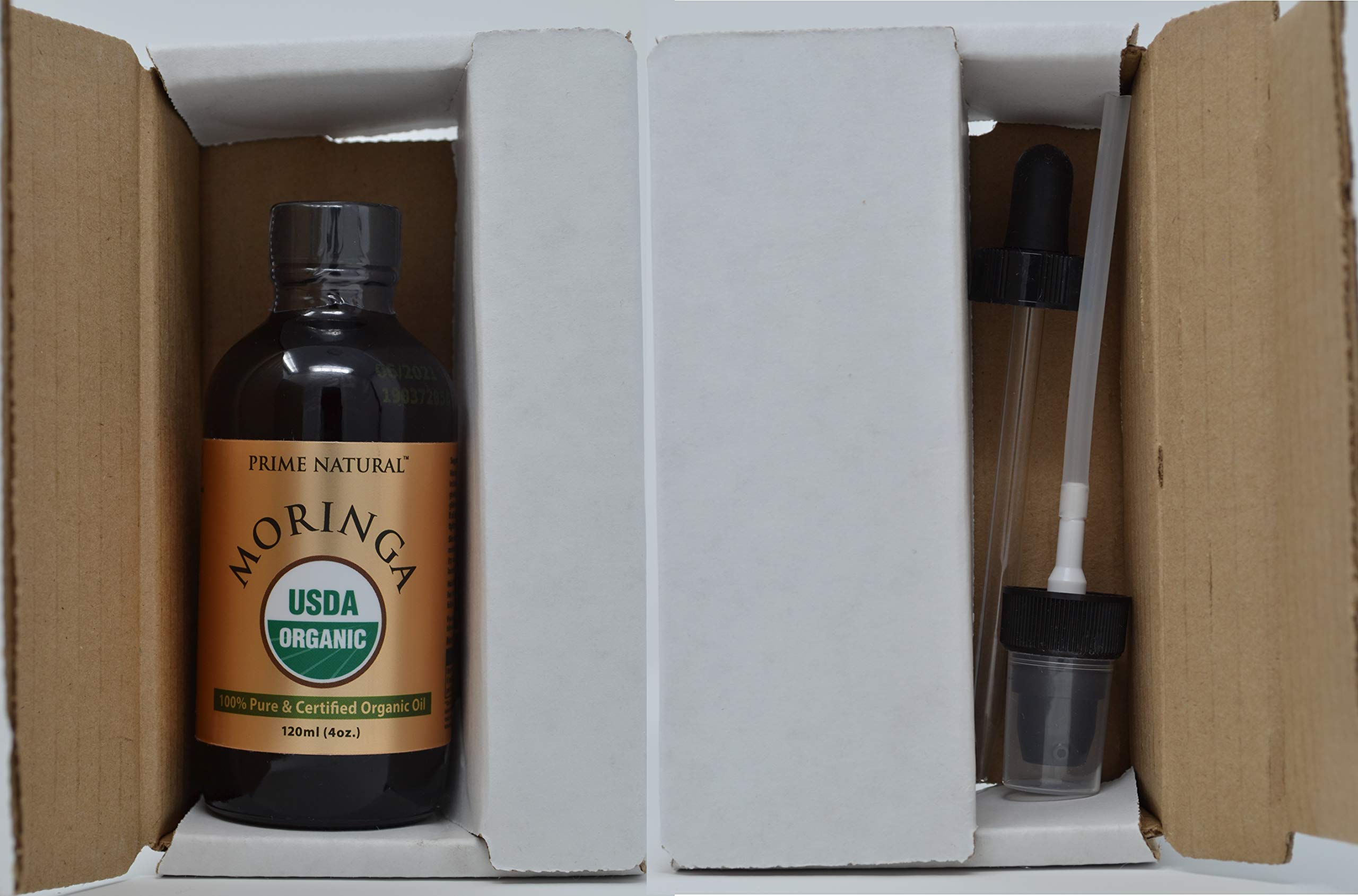 PRIME NATURAL Huile de Moringa – massage corporel, huile nourrissante pour la peau.