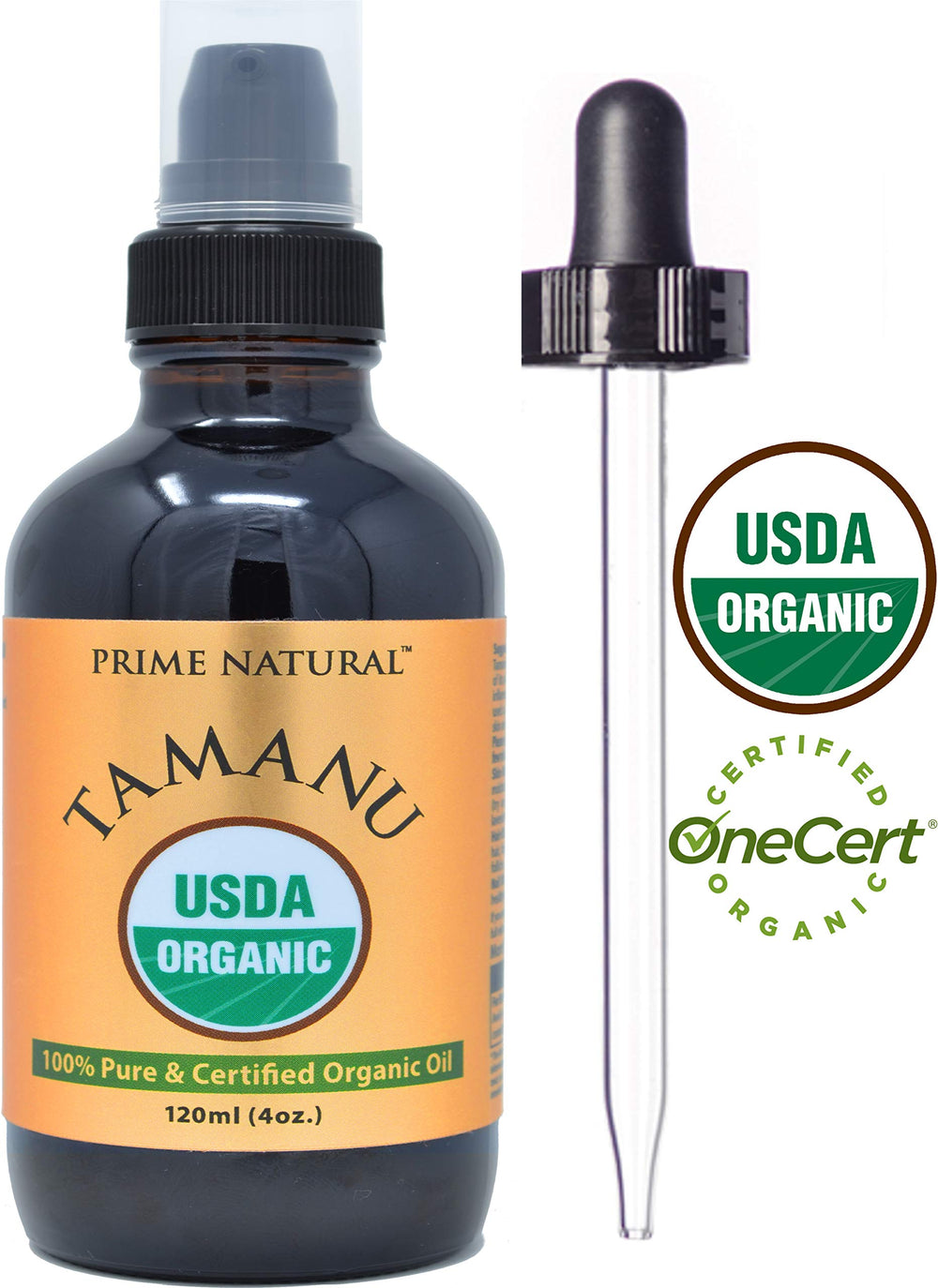 PRIME NATURAL Huile Tamanu — flacon ambré, parfum léger et absorption douce.