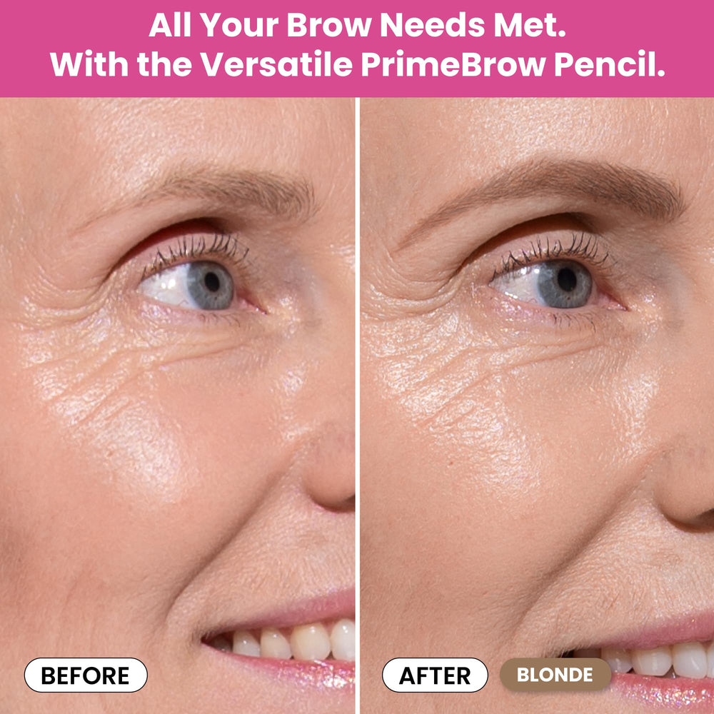 Prime Prometics PrimeBrow Pencil — longue tenue pour une apparence soignée toute la journée.