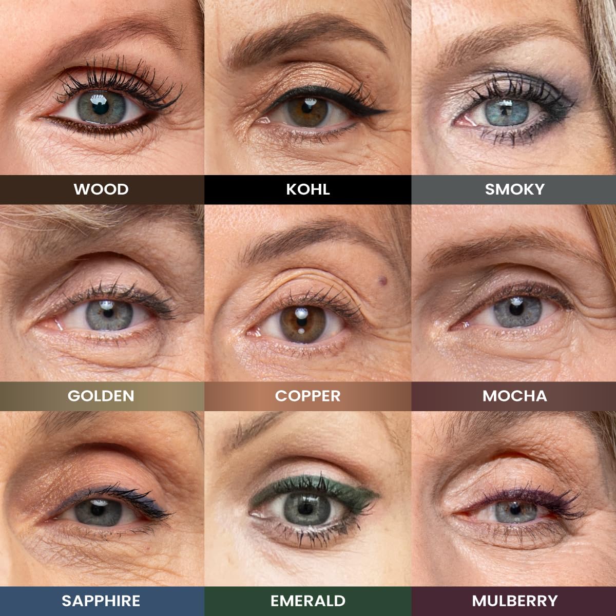 Palette disponible : noir, marron bois et saphir bleu