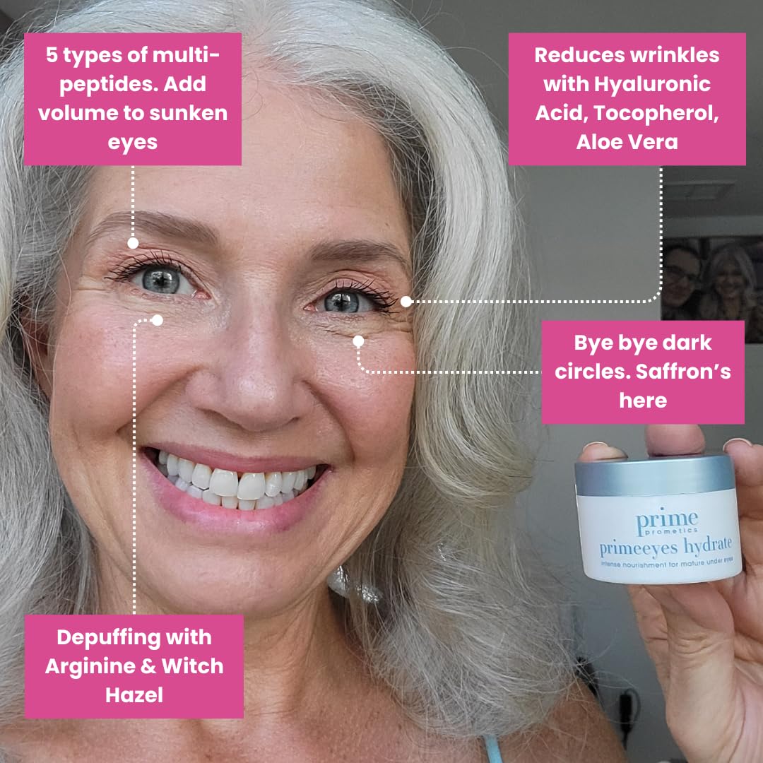 PrimeEyes Hydrate – zone-cernes: peut réduire l’apparence des cernes et poches.