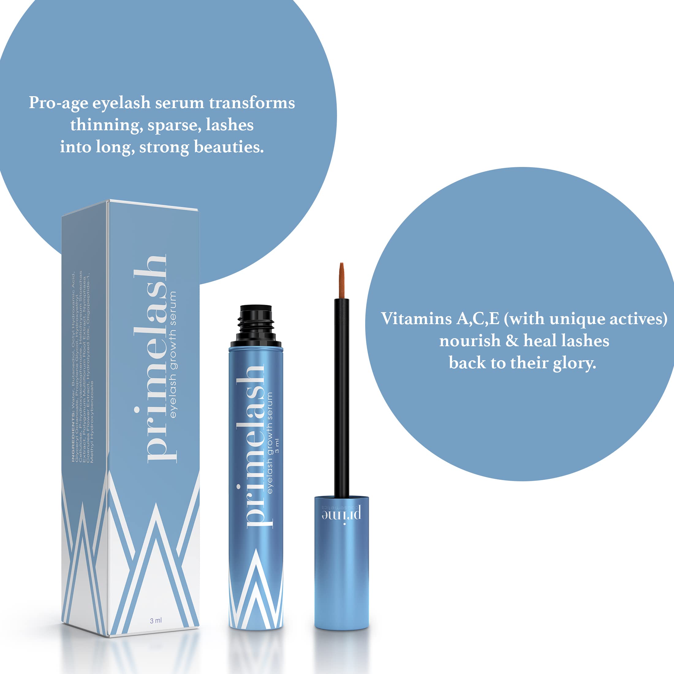Prime Prometics PrimeLash: formule hypoallergénique et équilibrée pour yeux sensibles