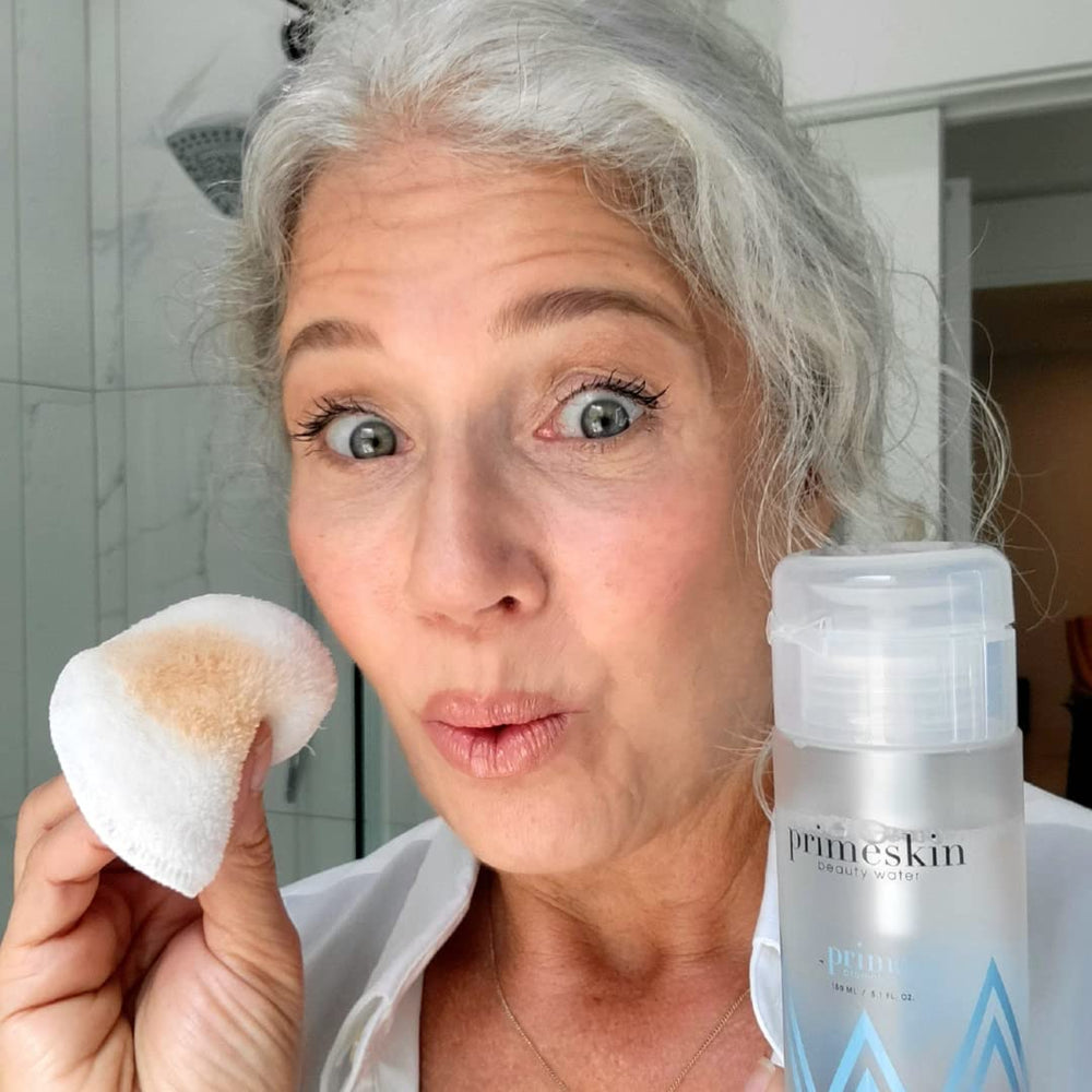 PrimeSkin Beauty Water – barrière d'hydratation renforcée après utilisation, peau rafraîchie.