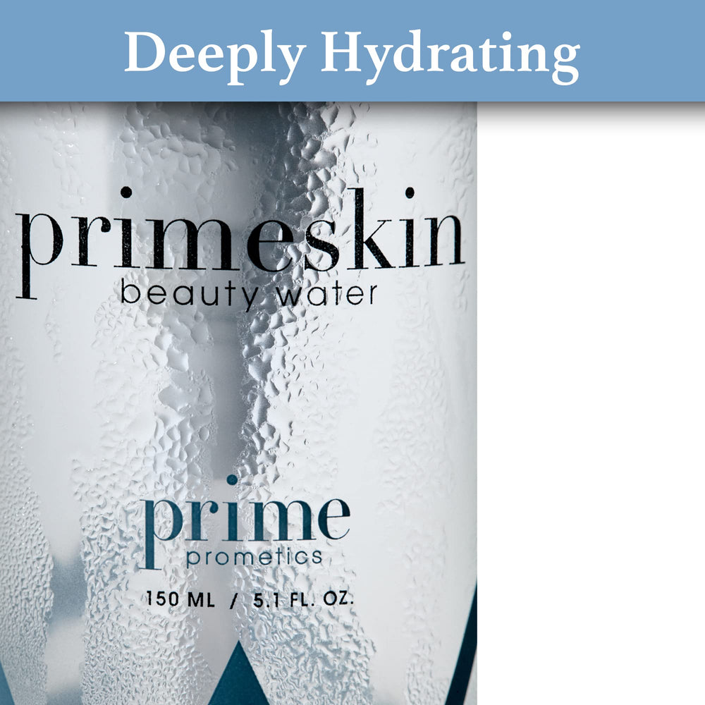 PrimeSkin Beauty Water – démonstration du démaquillage des yeux sans tiraillement.