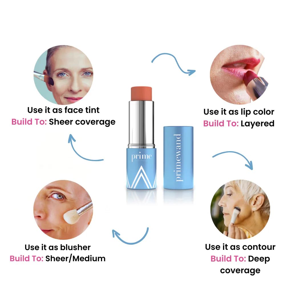 Prime Prometics PrimeWand Nude – hydratation nourrissante grâce au beurre de karité et huile de camélia.