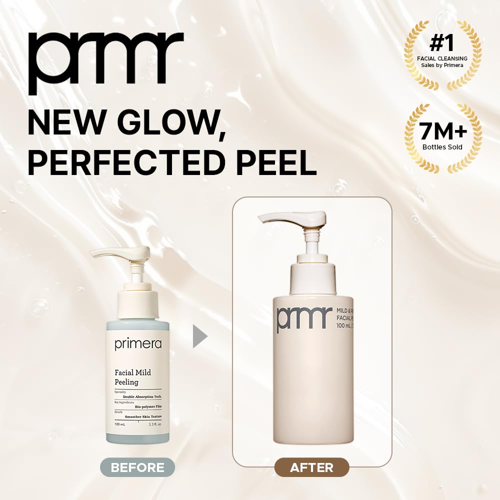 Primera PRMR Gel Peeling visage — pores affinés et peau purifiée.