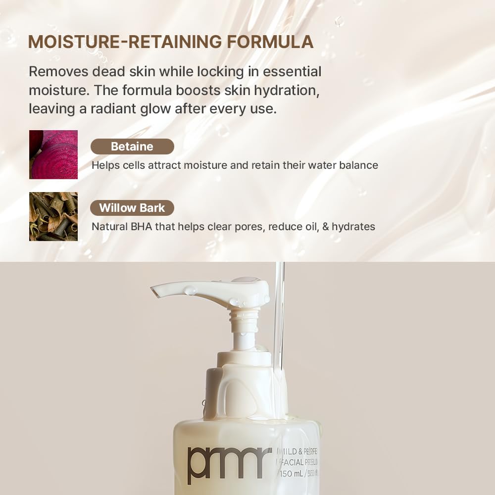 Texture légère et hydratante du gel exfoliant Primera PRMR.