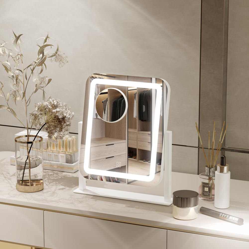 PRIMETEK Miroir Vanity trois couleurs de lumière pour maquillage et skincare