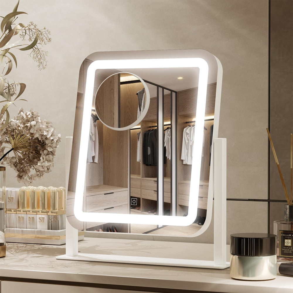 PRIMETEK Miroir Vanity avec éclairage LED réglable pour maquillage précis