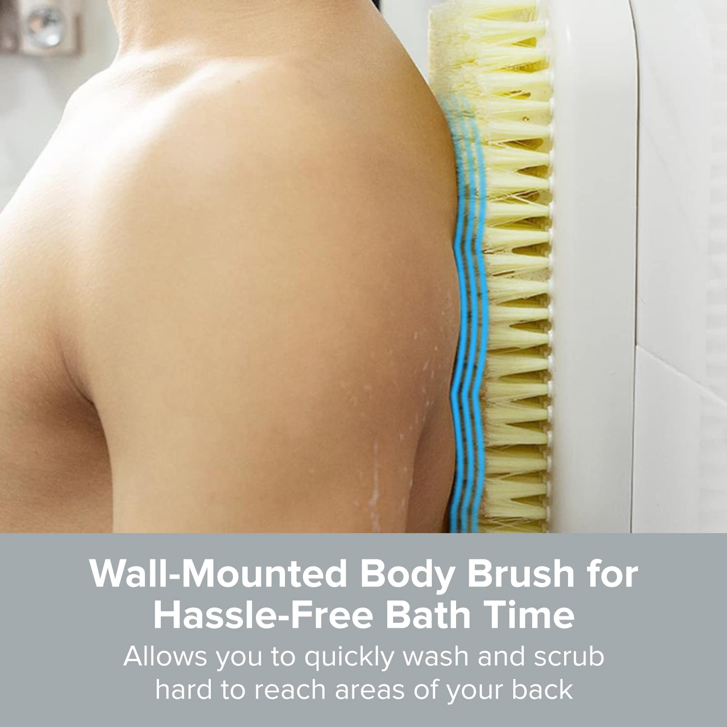Poils doux et denses de la brosse Primo Supply pour exfolier en douceur.