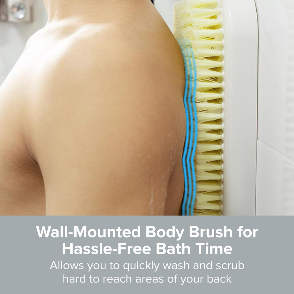 Poils doux et denses de la brosse Primo Supply pour exfolier en douceur.