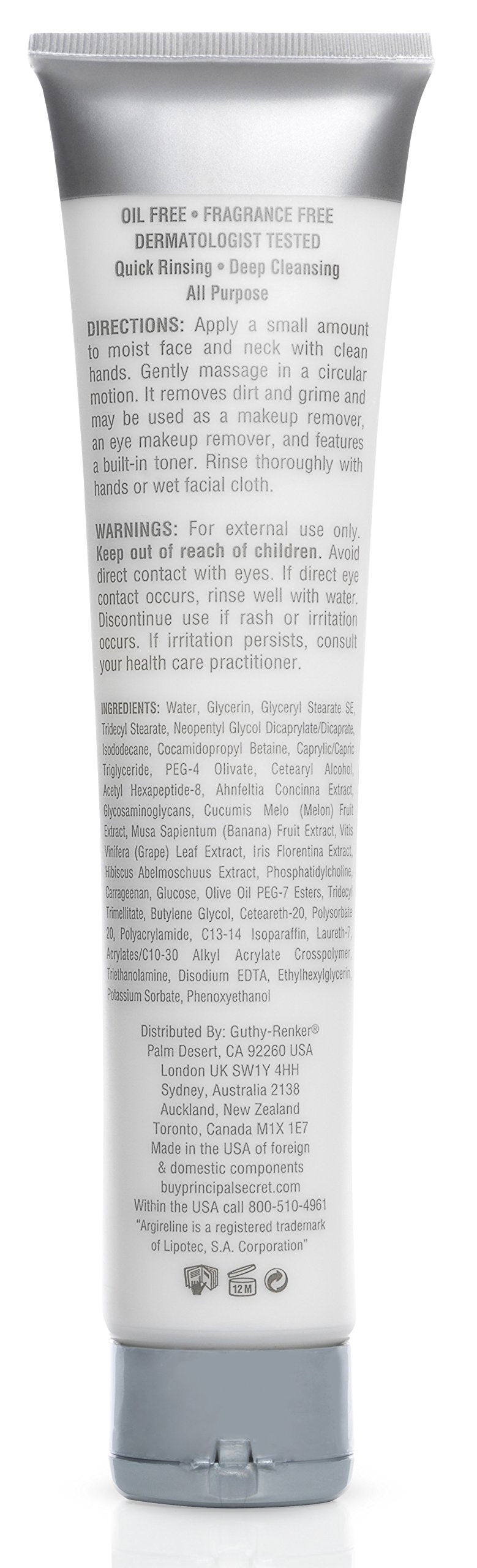 Principal Secret Reclaim Argireline Complexe: complexe moléculaire bénéfiques pour revitaliser la peau pendant le nettoyage.