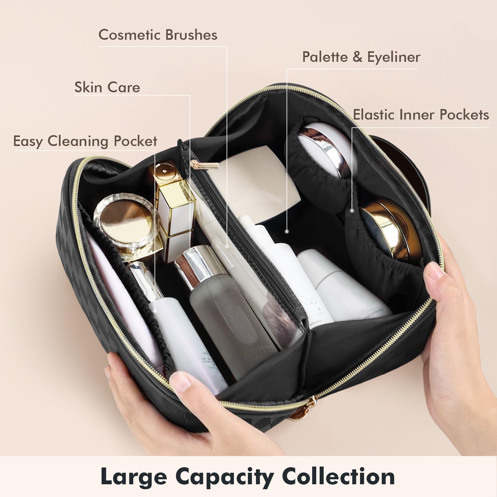 Diviseur transparent Prite, séparation nette pour pinceaux et produits.