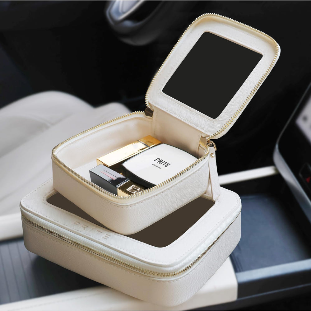 Prite cadeau trousse cosmetiques beige: idee cadeau chic et pratique.