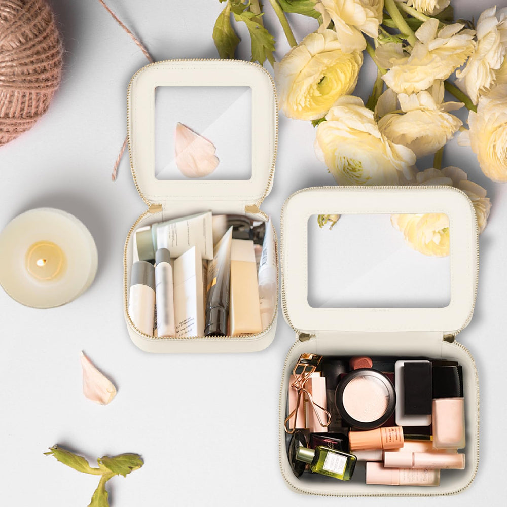 Prite coffret maquillage beige, cadeau élégant et utile.