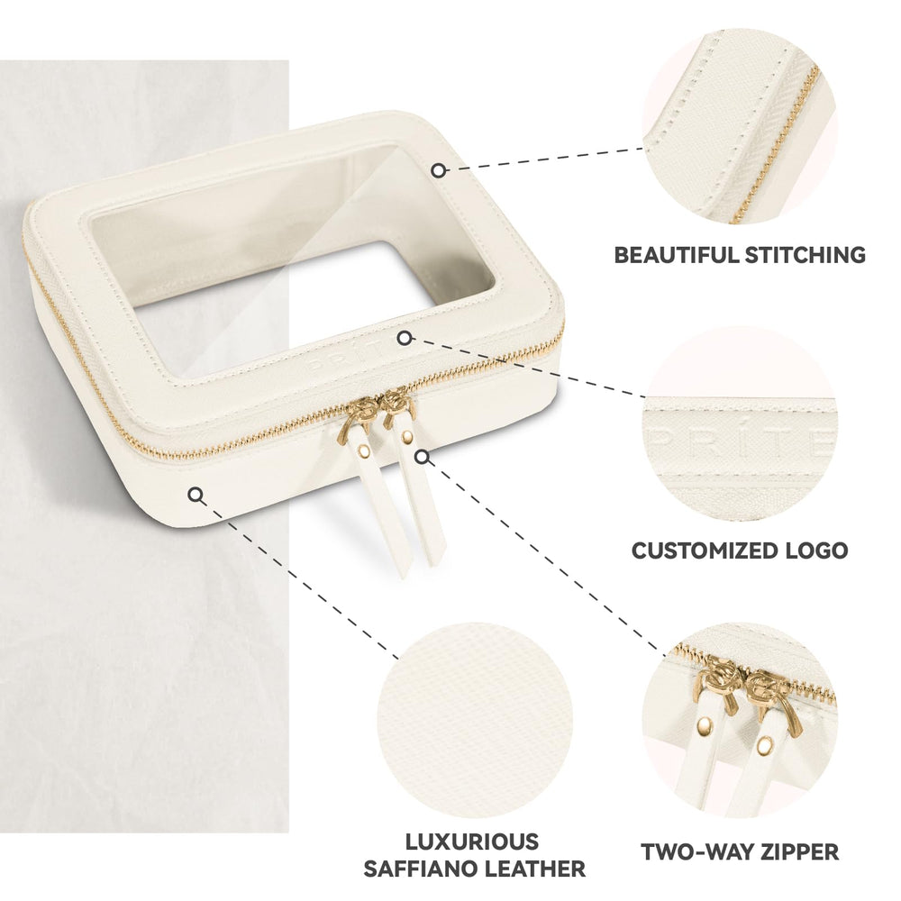 Prite interieur organisateur cosmetiques: acces rapide grace aux compartiments visibles.