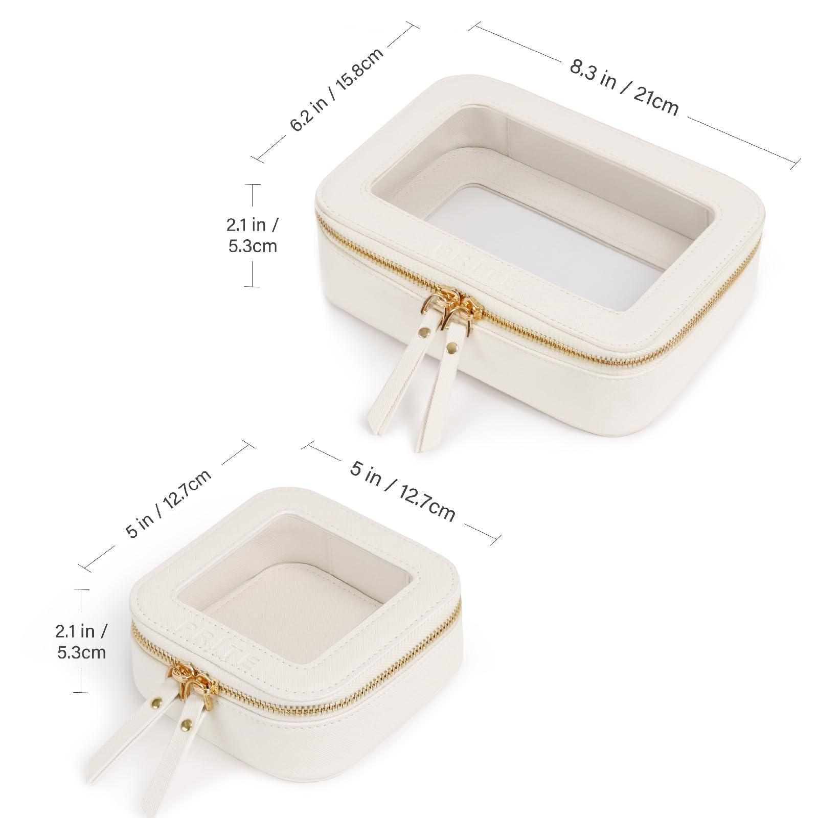 Prite organisateur transparent pour repérer rapidement les produits de beauté.