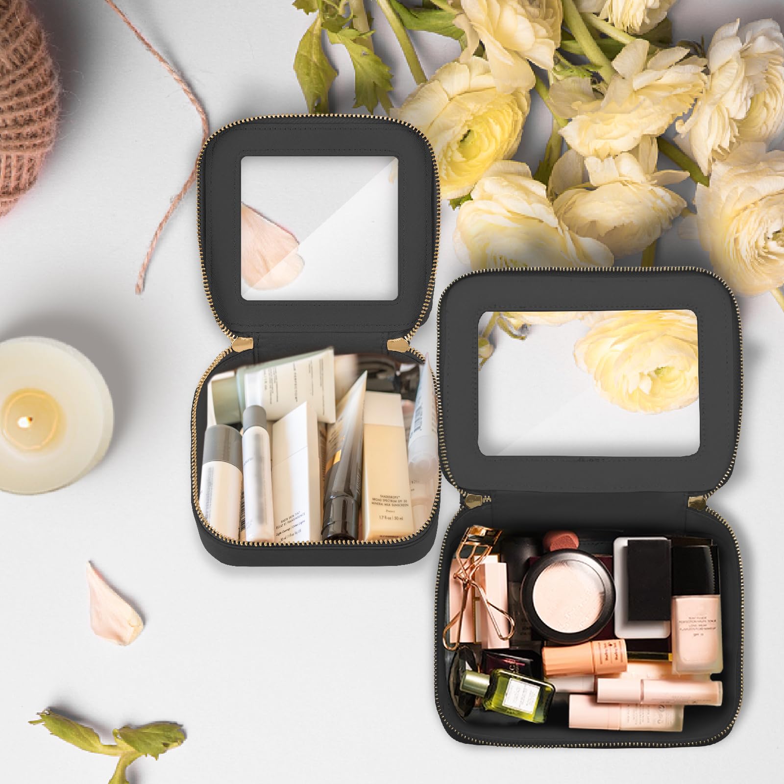Prite pochette adaptée pour pinceaux, soins et câbles.
