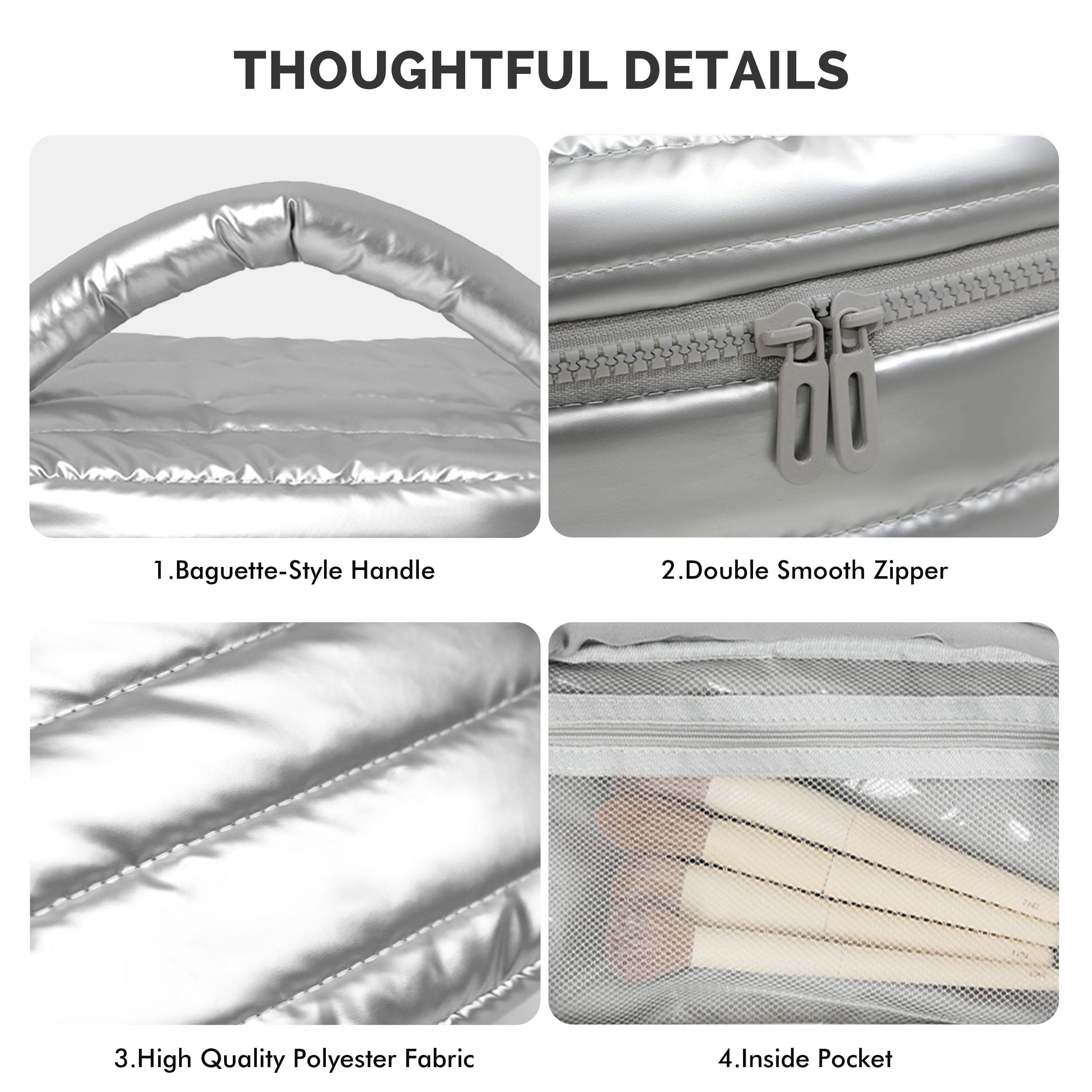 Prite poignée baguette rembourrée pour une prise en main confortable en déplacement.