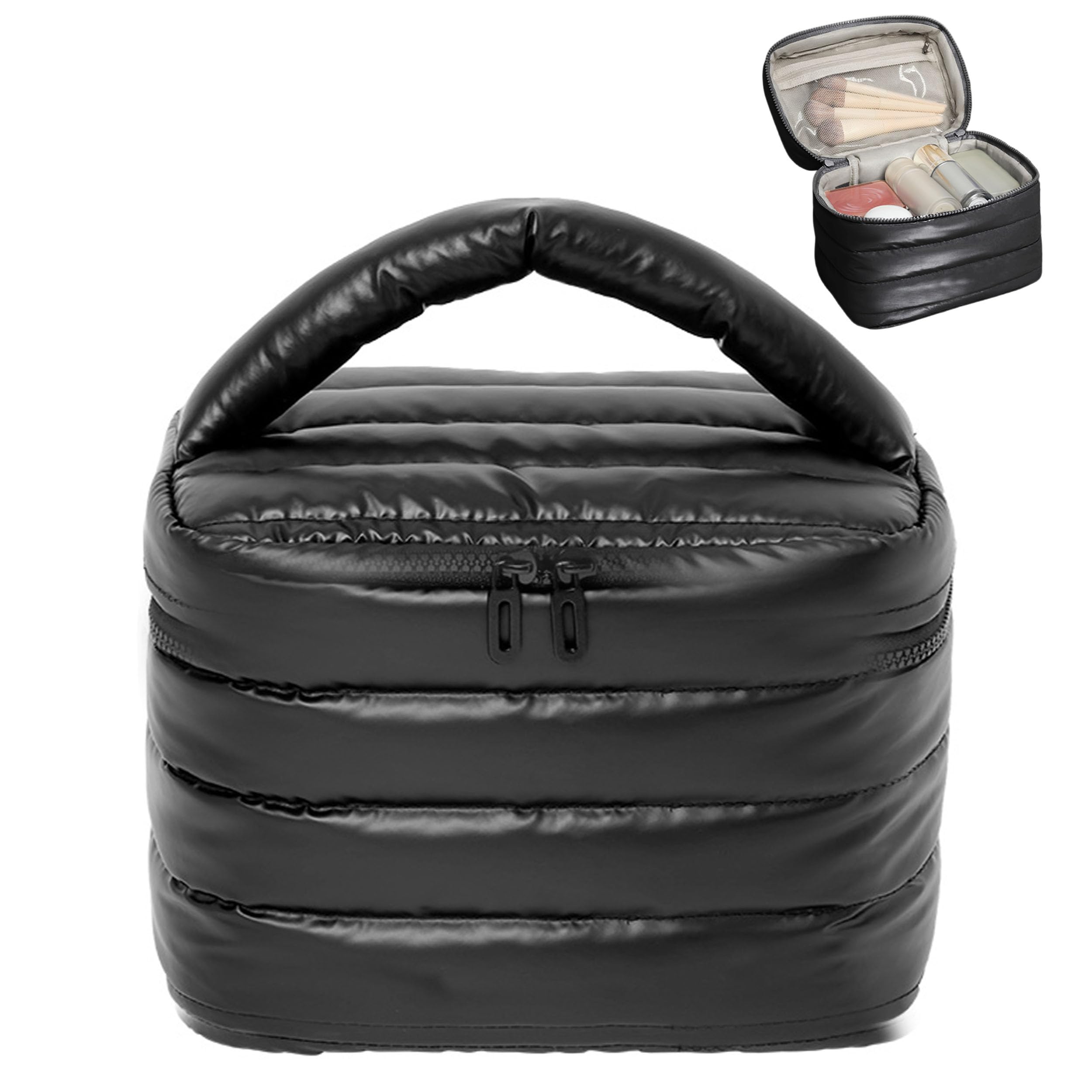Prite Puffy sac à maquillage imperméable – protection contre les déversements.