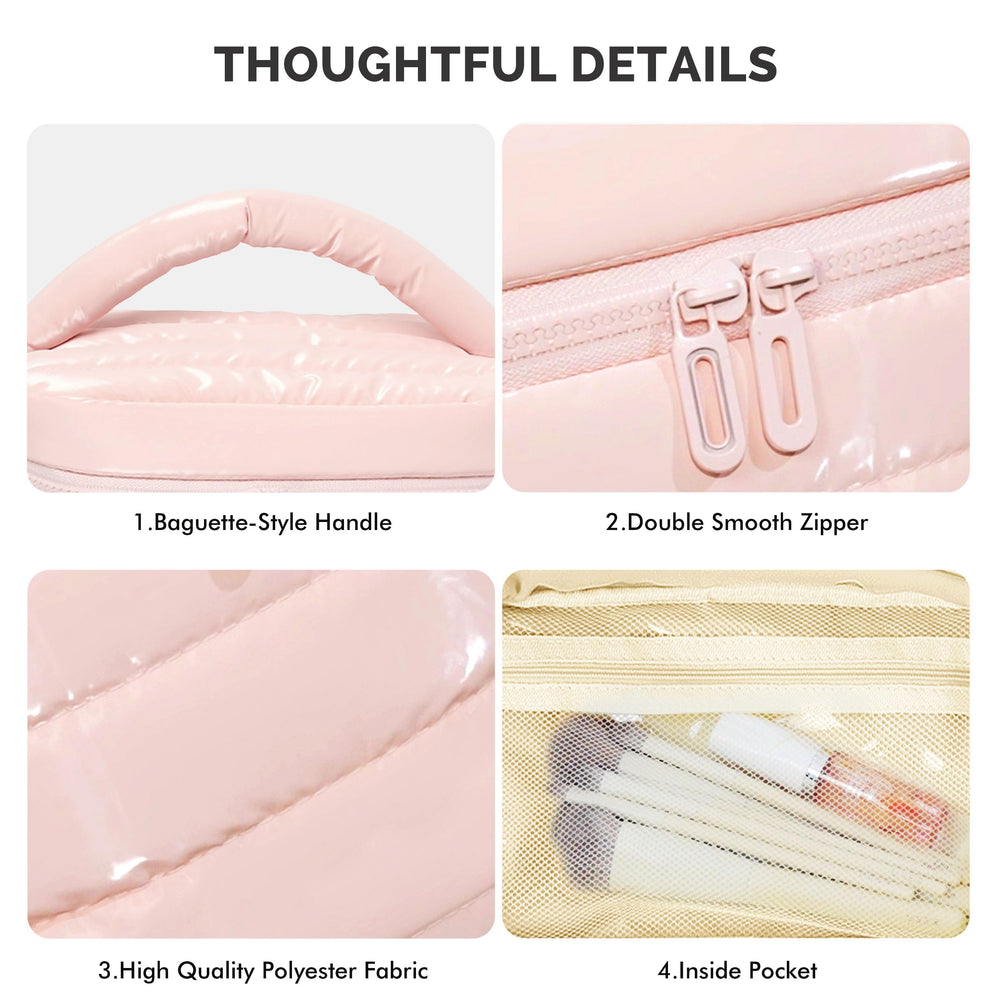 Prite Puffy sac maquillage voyage, pliable et ultra léger pour économiser l’espace.