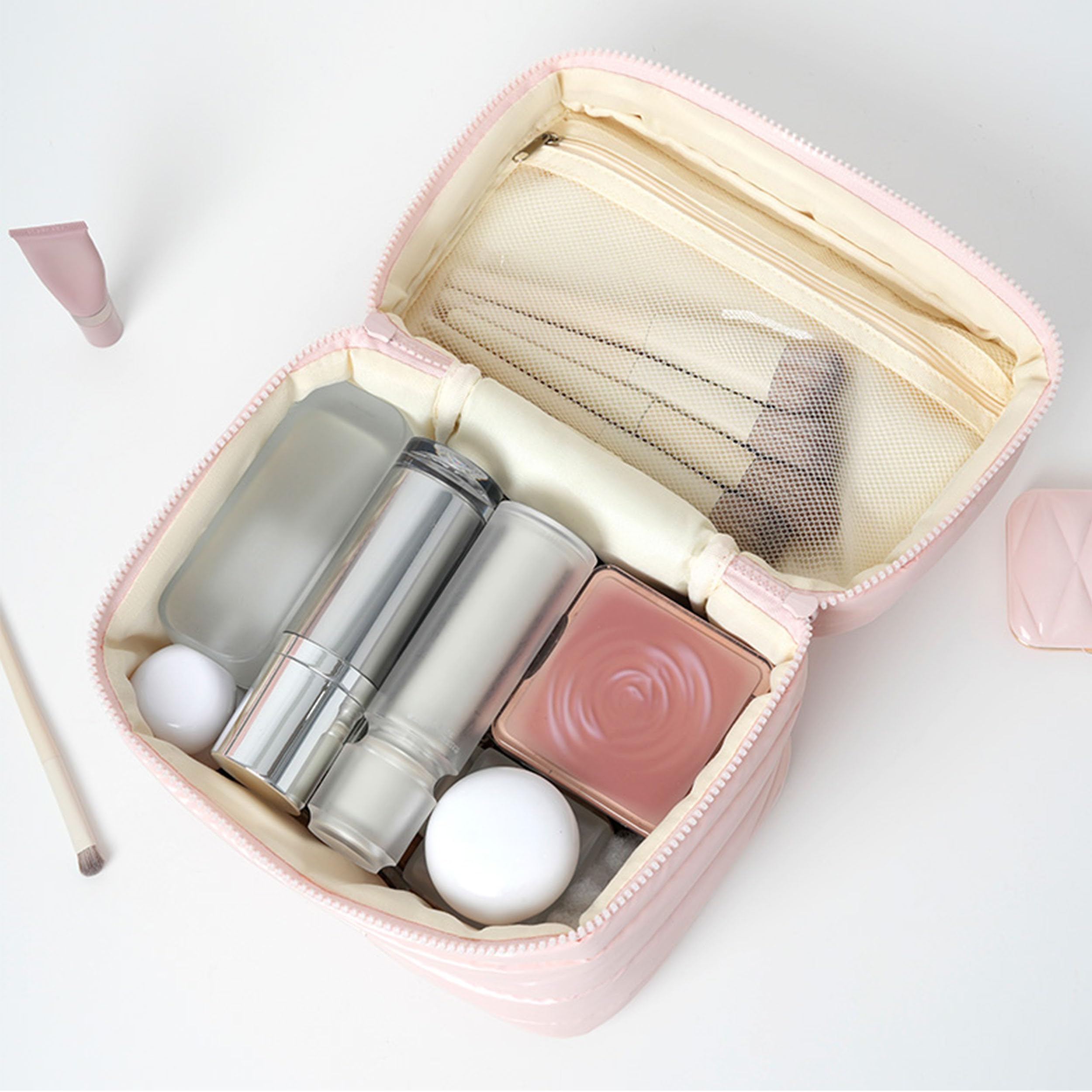 Prite Puffy sac maquillage voyage, organisation pratique et efficace.