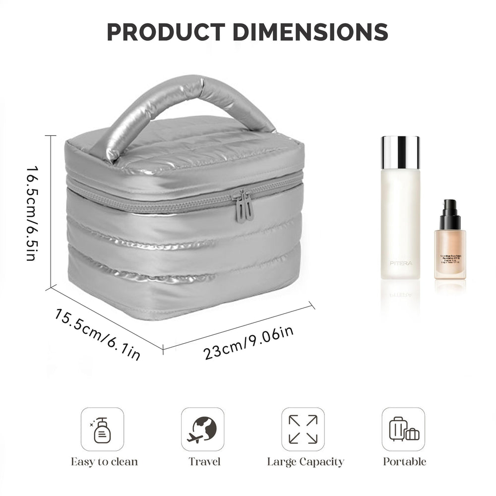 Prite sac-maquillage pliable et léger, idéal pour voyager léger et gagner de la place.