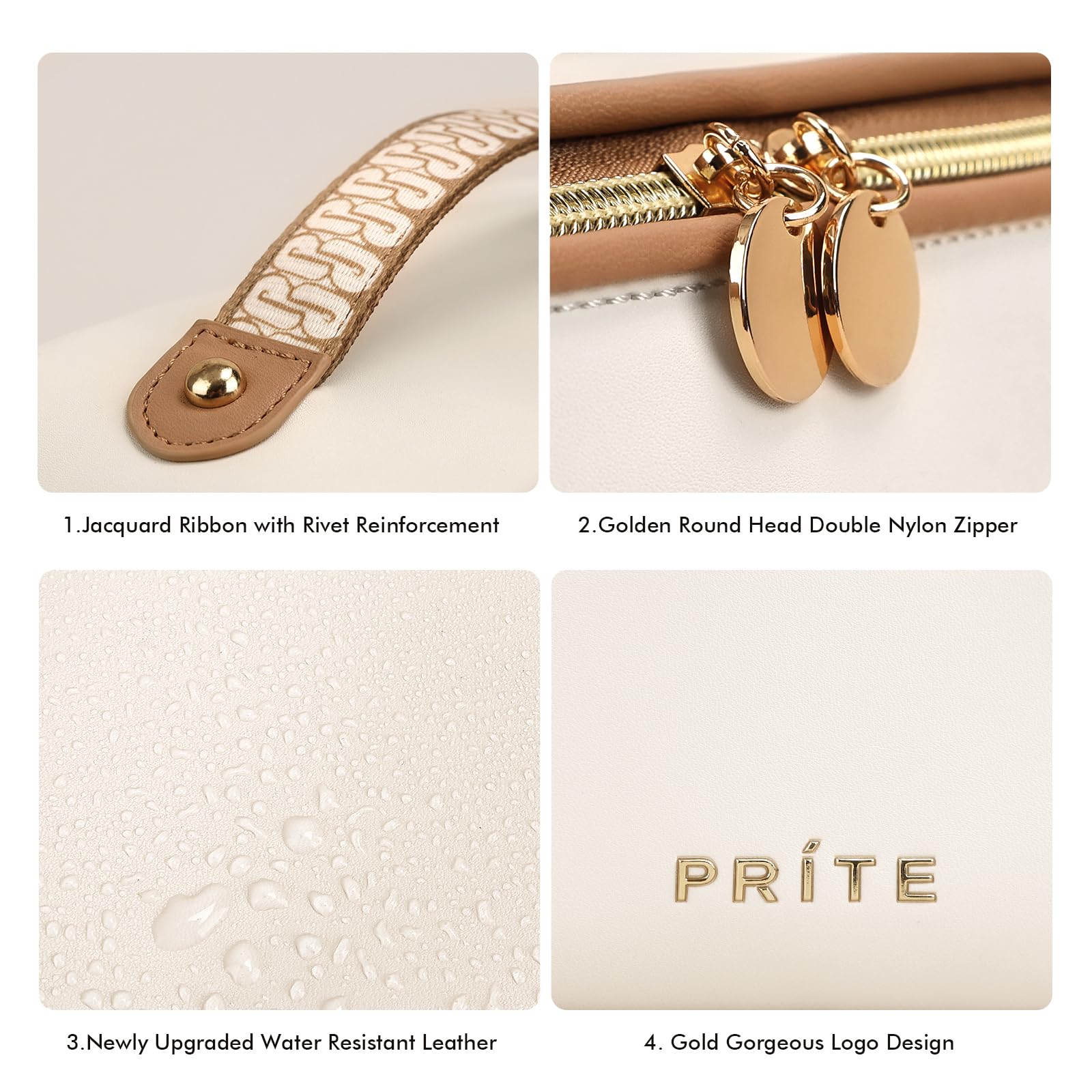 Prite sac maquillage voyage beige options de couleur modernes pour le style