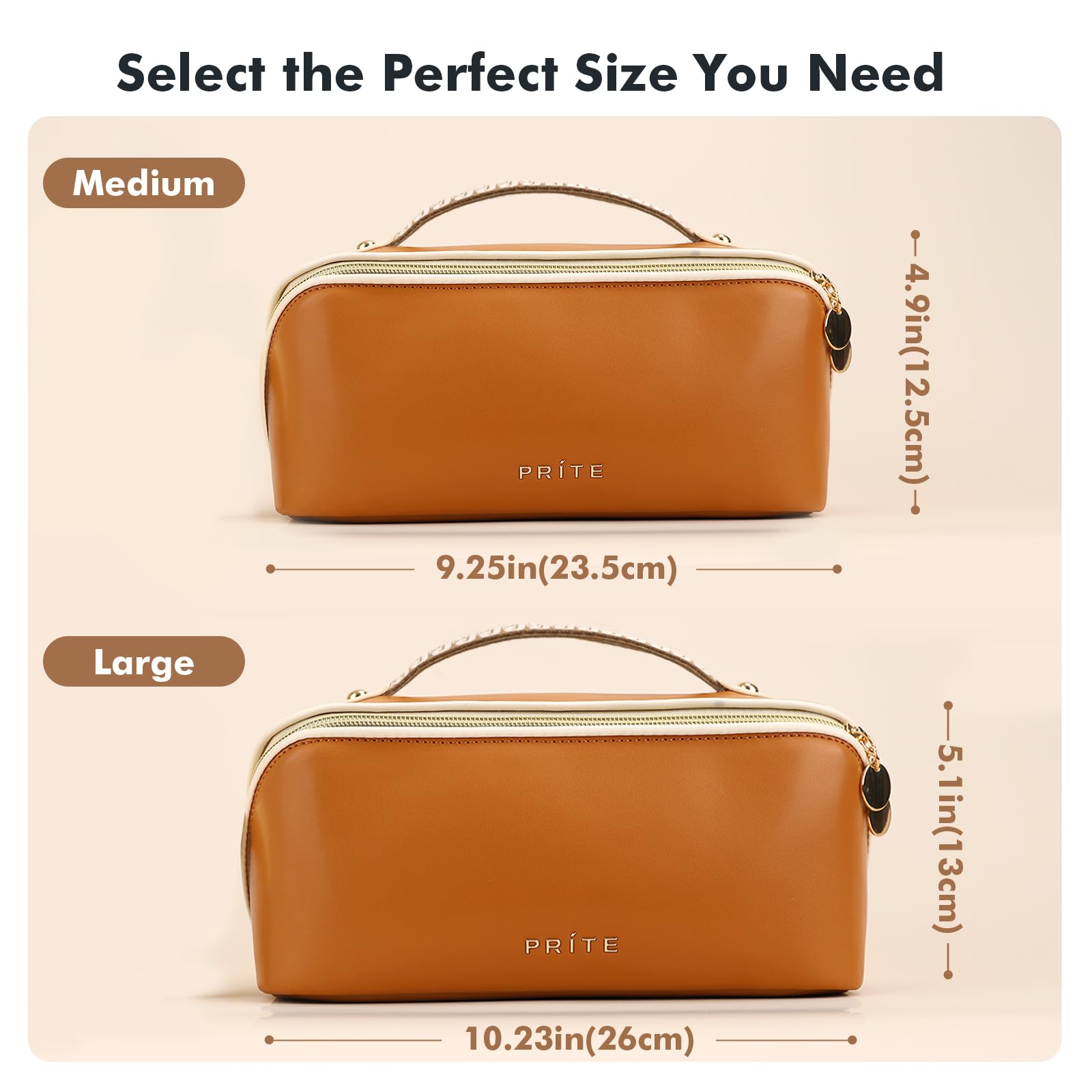 Prite trousse maquillage organisation intérieure: compartiments et poches pour tout ranger