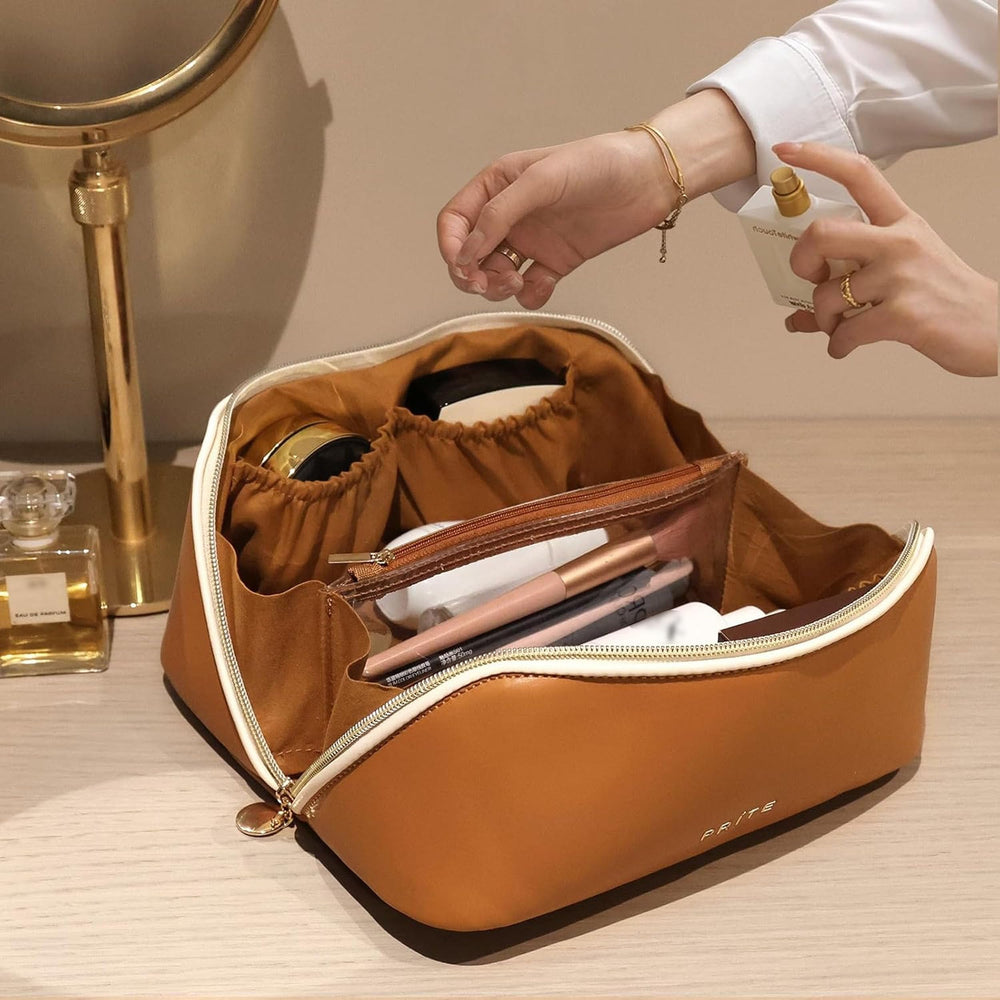 Prite trousse maquillage poignée souple: transport confortable lors de déplacements