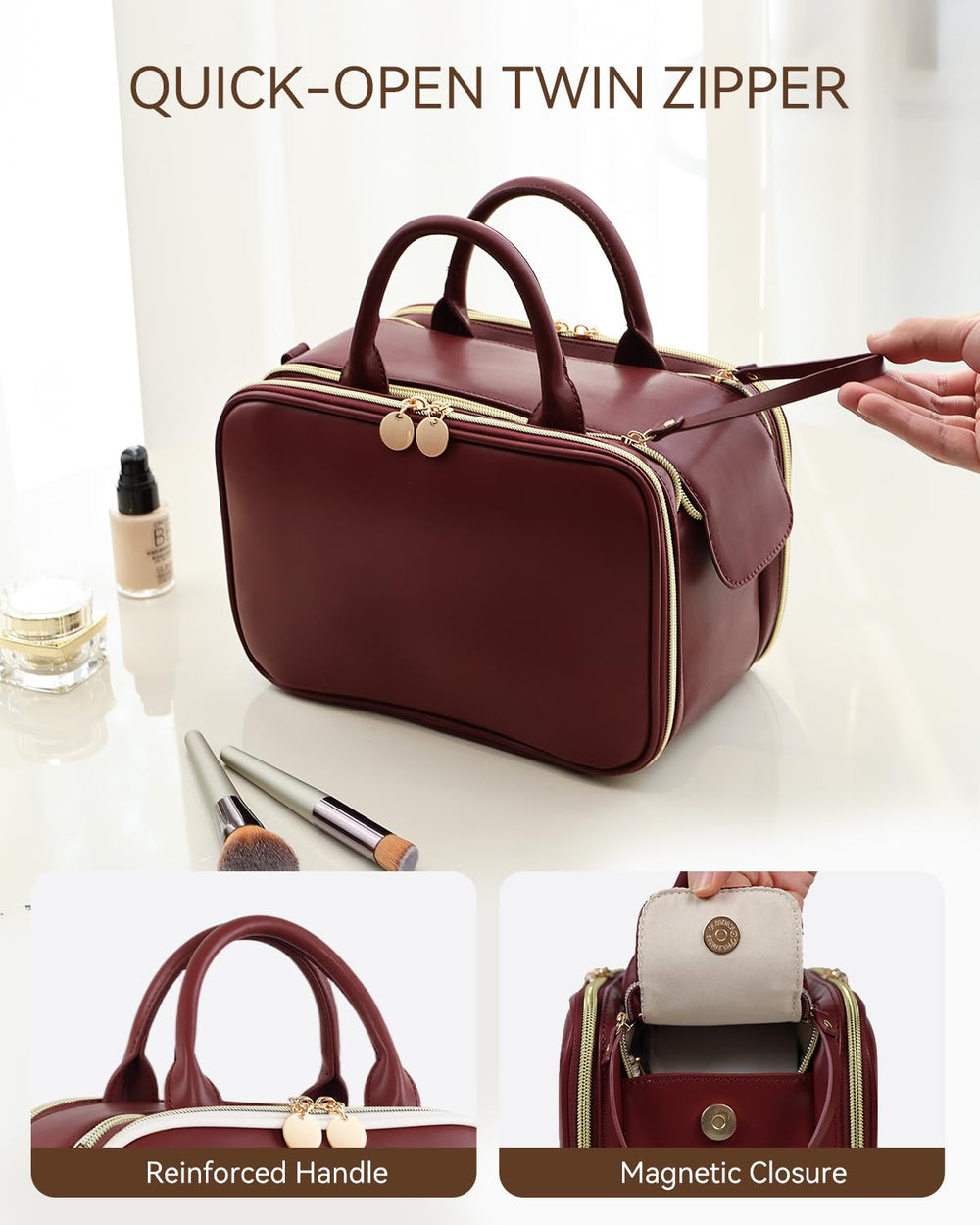 Trousse Prite poignée supérieure pour un transport confortable.