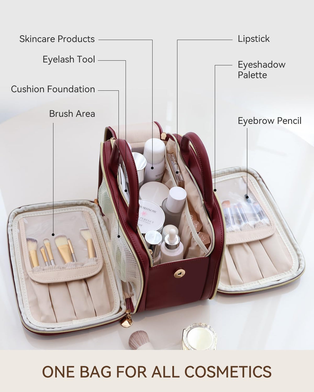 Trousse Prite porte-brosses autoportant garde pinceaux et outils à portée.