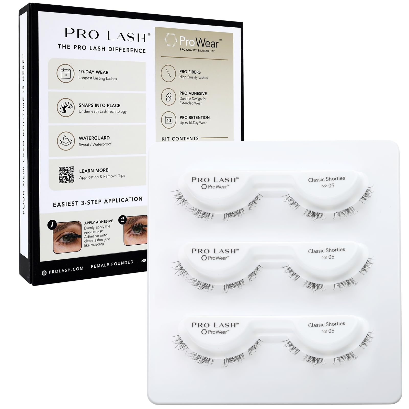 Pro Lash ProWear cils cluster No05 noir, allure naturelle et élégante.