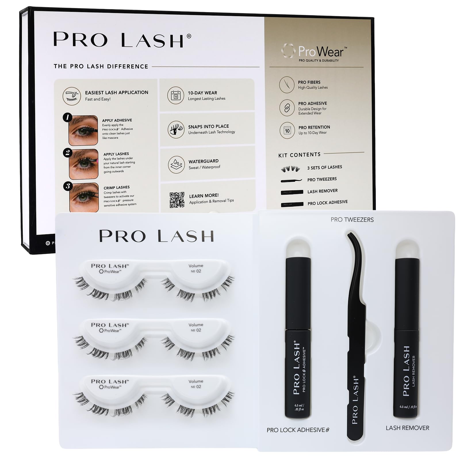 Pro Lash ProWear Starter Lash Clusters Kit – ensemble complet pour débutants et résultat rapide.