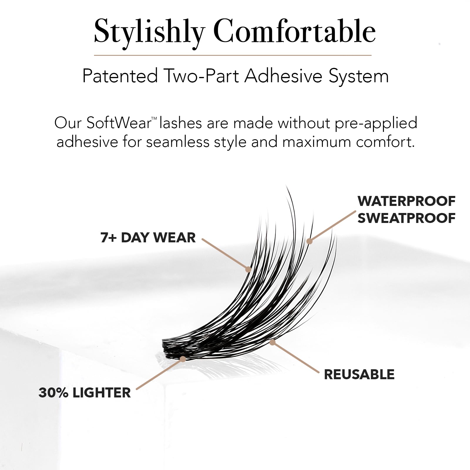 Densités et longueurs variées offertes par Pro Lash SoftWear pour personnaliser le look
