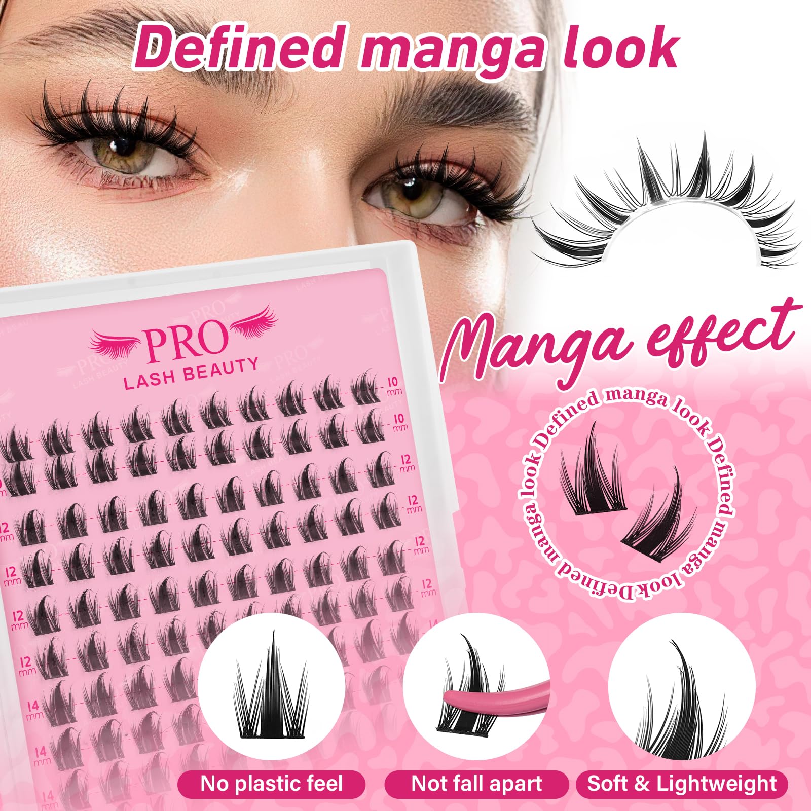 Applicateur PRO LASHBEAUTY pour une pose précise des cils en grappes
